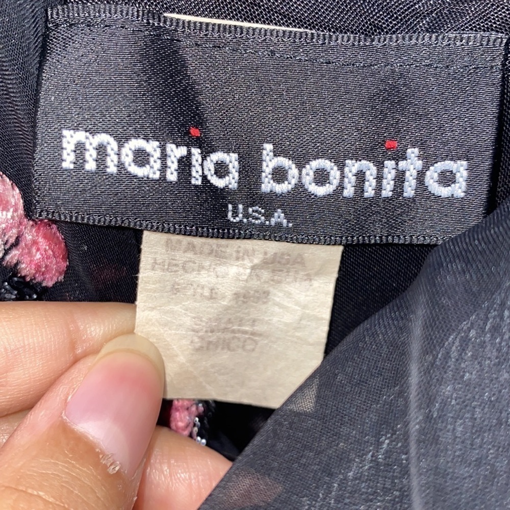 Maria Bonita black floral dress - Picture 3 of 5